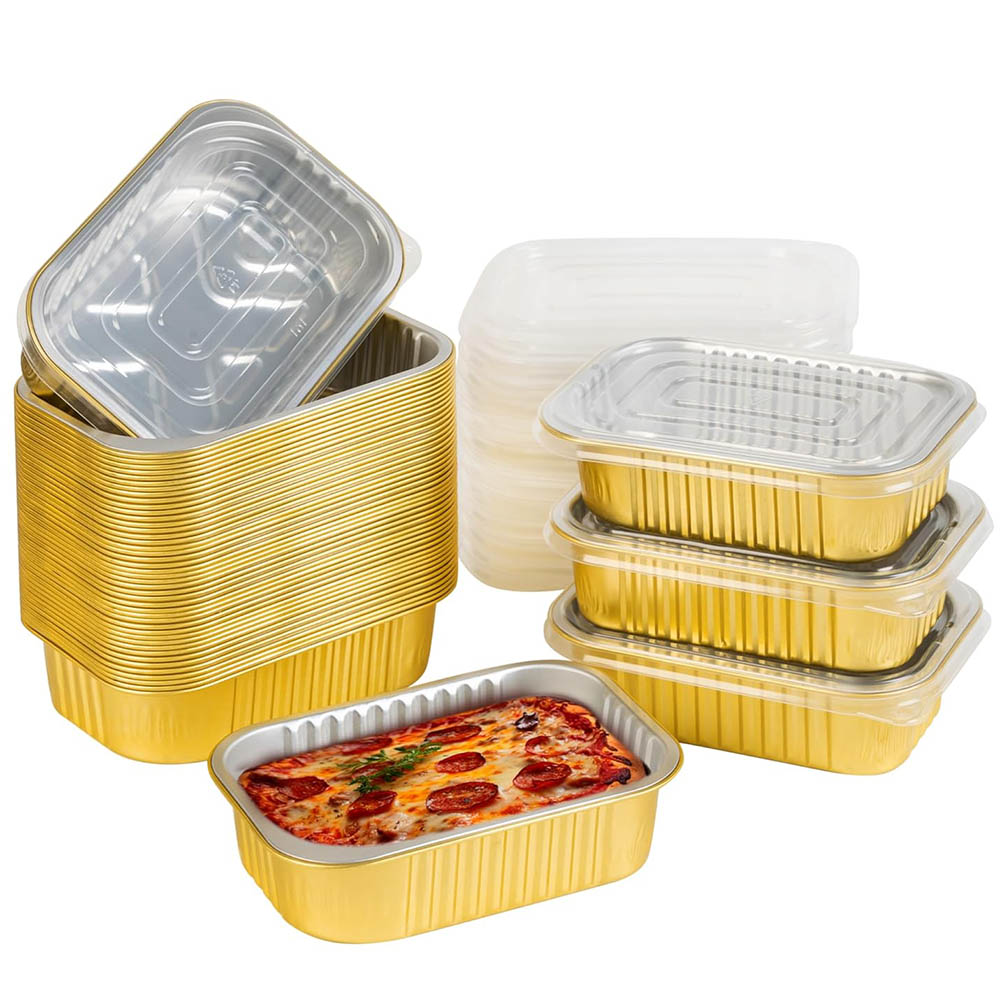 Meal Prep Container - Piccoli contenitori in alluminio con coperchi