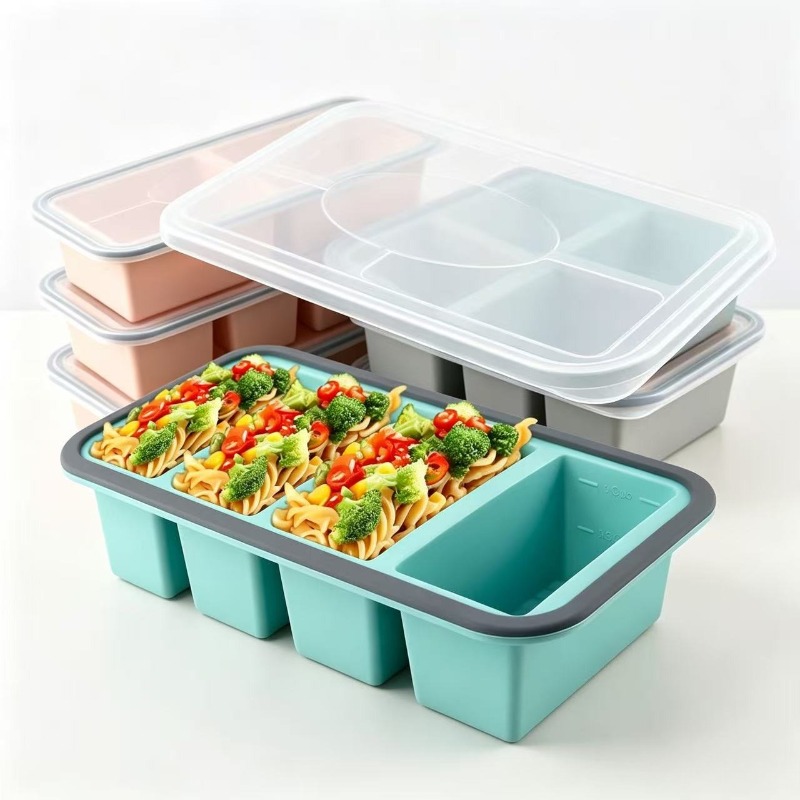 Meal Prep Container - Stampi in silicone per congelatore con