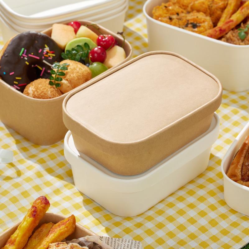 Meal Prep Gym - 10 Contenitori Quadrati Monouso in Carta